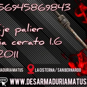 Eje Palier Delantero Kia Cerato 1.6 (2009-2013)