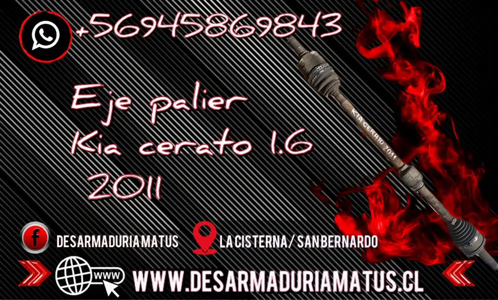 Eje Palier Delantero Kia Cerato 1.6 (2009-2013)