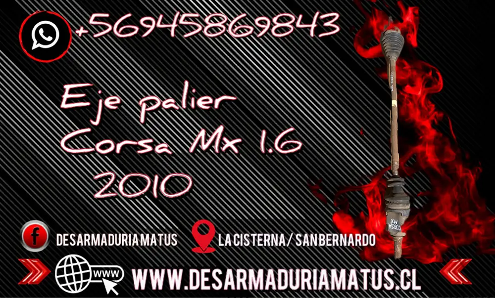 Eje Palier Delantero Chevrolet Corsa MX 1.6 (2010)