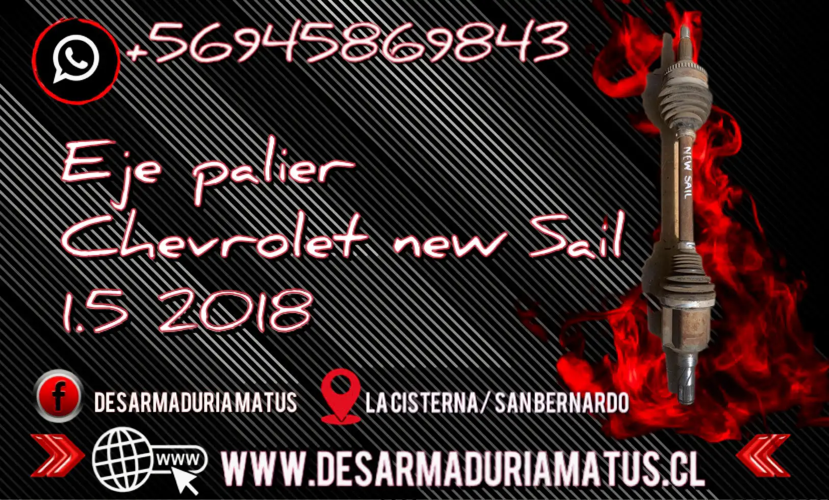 Eje Palier Delantero Chevrolet New Sail 1.5 (2018)