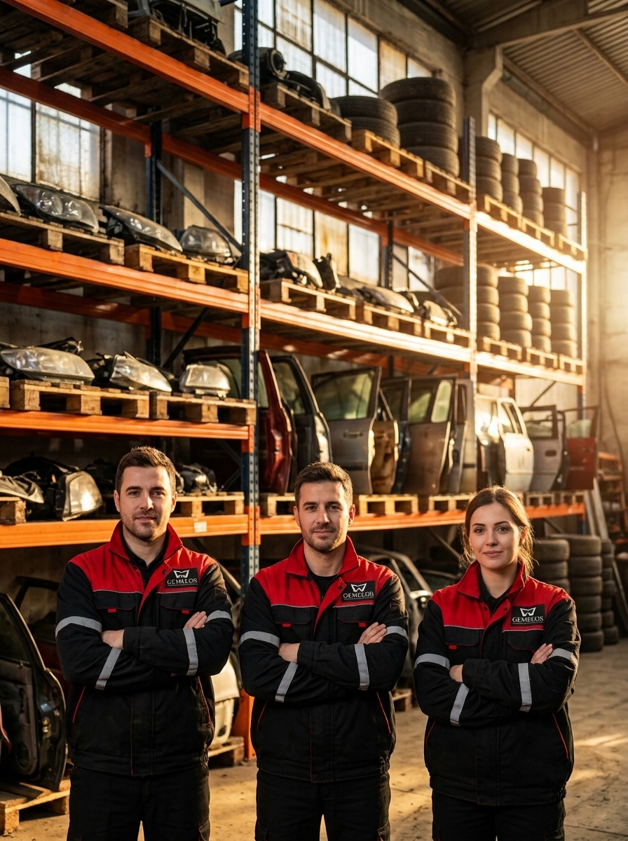 Equipo de Gemelos Desarmaduría en la bodega de San Bernardo